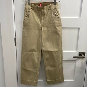 SPANX stretch twill cropped wide leg pant